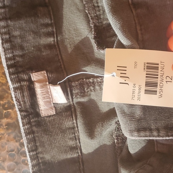 J. Jill Stretch Washed Walnut Corduroy Cargo Sz. 12 Skirt - Picture 9 of 11